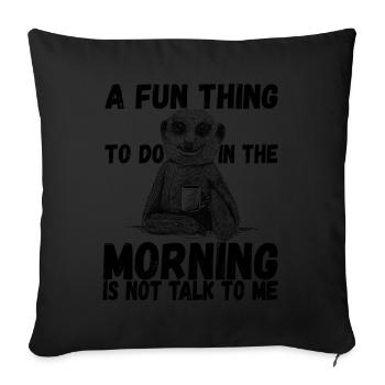Drôles de dictons sarcastiques - Housse de coussin décorative 45 x 45 cm - noir - Devant