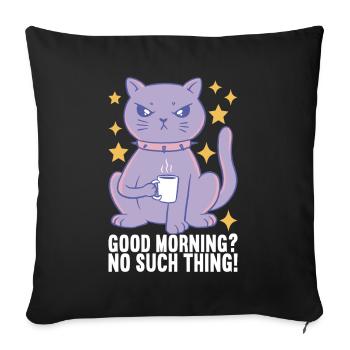 Drôles de dictons sarcastiques - Housse de coussin décorative 45 x 45 cm - noir - Devant