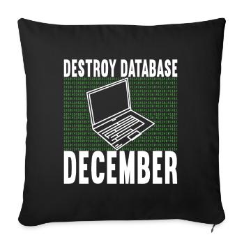 Programmer Computer Scientist - Sofa pillowcase 17,3'' x 17,3'' (45 x 45 cm) - black - Front