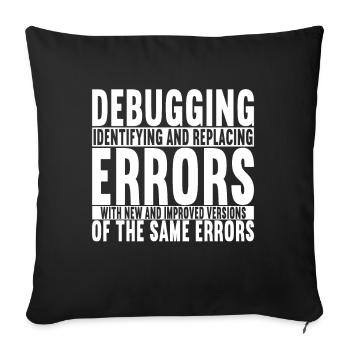Programmeur Informaticien - Housse de coussin décorative 45 x 45 cm - noir - Devant