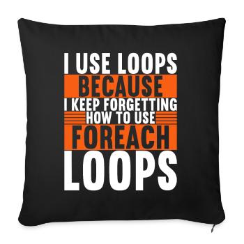 Programmer Computer Scientist - Sofa pillowcase 17,3'' x 17,3'' (45 x 45 cm) - black - Front