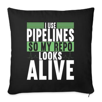 Programmer Computer Scientist - Sofa pillowcase 17,3'' x 17,3'' (45 x 45 cm) - black - Front