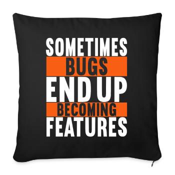 Programmer Computer Scientist - Sofa pillowcase 17,3'' x 17,3'' (45 x 45 cm) - black - Front