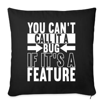 Programmer Computer Scientist - Sofa pillowcase 17,3'' x 17,3'' (45 x 45 cm) - black - Front