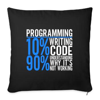 Programmer Computer Scientist - Sofa pillowcase 17,3'' x 17,3'' (45 x 45 cm) - black - Front