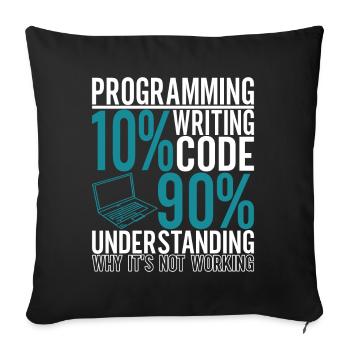 Programmer Computer Scientist - Sofa pillowcase 17,3'' x 17,3'' (45 x 45 cm) - black - Front