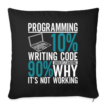 Programmer Computer Scientist - Sofa pillowcase 17,3'' x 17,3'' (45 x 45 cm) - black - Front