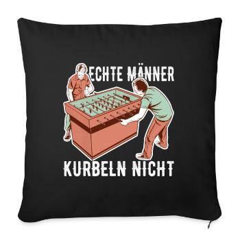 Tischfussball Tischkicker - Sofakissenbezug 45 x 45 cm - Schwarz - Vorne