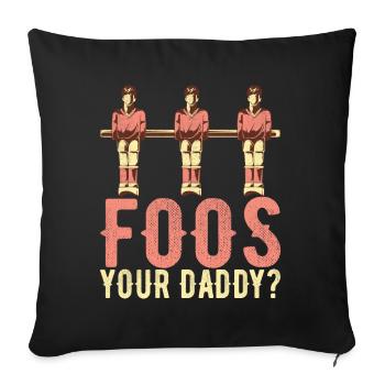 Baby-foot - Housse de coussin décorative 45 x 45 cm - noir - Devant