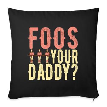 Baby-foot - Housse de coussin décorative 45 x 45 cm - noir - Devant