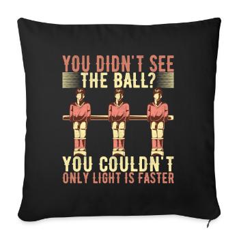 Baby-foot - Housse de coussin décorative 45 x 45 cm - noir - Devant