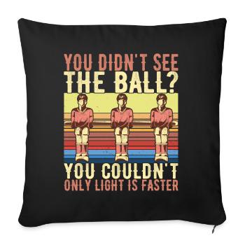 Foosball table football - Sofa pillowcase 17,3'' x 17,3'' (45 x 45 cm) - black - Front