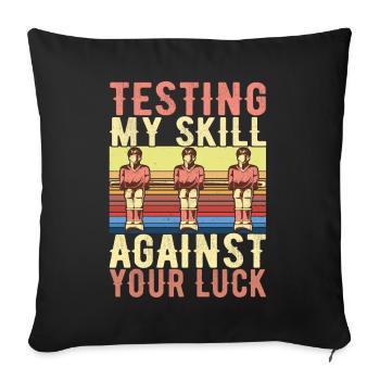 Foosball table football - Sofa pillowcase 17,3'' x 17,3'' (45 x 45 cm) - black - Front