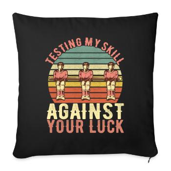 Foosball table football - Sofa pillowcase 17,3'' x 17,3'' (45 x 45 cm) - black - Front