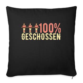 Tischfussball Tischkicker - Sofakissenbezug 45 x 45 cm - Schwarz - Vorne