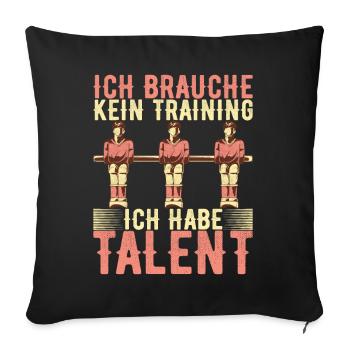 Tischfussball Tischkicker - Sofakissenbezug 45 x 45 cm - Schwarz - Vorne