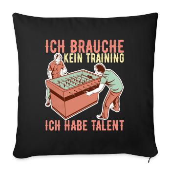 Tischfussball Tischkicker - Sofakissenbezug 45 x 45 cm - Schwarz - Vorne