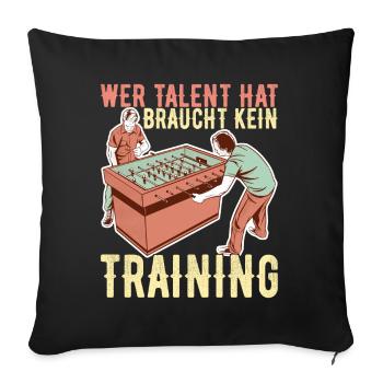 Tischfussball Tischkicker - Sofakissenbezug 45 x 45 cm - Schwarz - Vorne