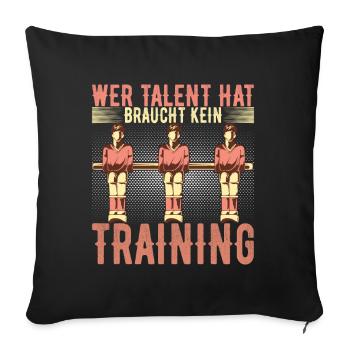 Tischfussball Tischkicker - Sofakissenbezug 45 x 45 cm - Schwarz - Vorne