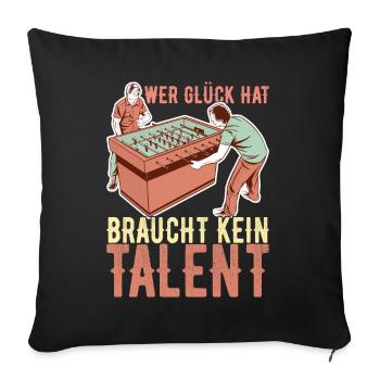 Tischfussball Tischkicker - Sofakissenbezug 45 x 45 cm - Schwarz - Vorne