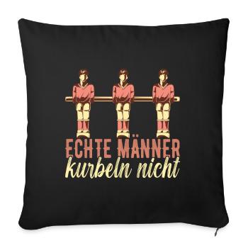 Tischfussball Tischkicker - Sofakissenbezug 45 x 45 cm - Schwarz - Vorne