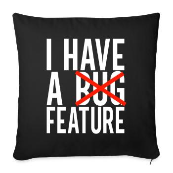 Programmer Computer Scientist - Sofa pillowcase 17,3'' x 17,3'' (45 x 45 cm) - black - Front