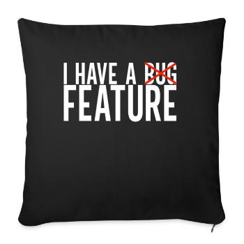 Programmer Computer Scientist - Sofa pillowcase 17,3'' x 17,3'' (45 x 45 cm) - black - Front