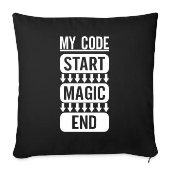 Programmeur Informaticien - Housse de coussin décorative 45 x 45 cm - noir - Devant