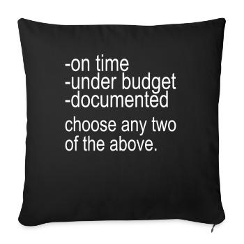 Programmeur Informaticien - Housse de coussin décorative 45 x 45 cm - noir - Devant