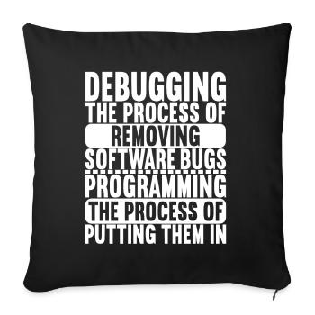 Programmeur Informaticien - Housse de coussin décorative 45 x 45 cm - noir - Devant