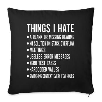 Programmeur Informaticien - Housse de coussin décorative 45 x 45 cm - noir - Devant