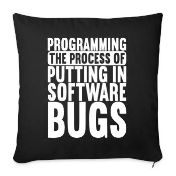 Programmer Computer Scientist - Sofa pillowcase 17,3'' x 17,3'' (45 x 45 cm) - black - Front