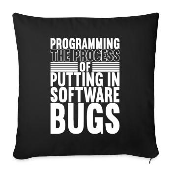 Programmeur Informaticien - Housse de coussin décorative 45 x 45 cm - noir - Devant