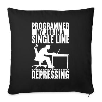 Programmer Computer Scientist - Sofa pillowcase 17,3'' x 17,3'' (45 x 45 cm) - black - Front