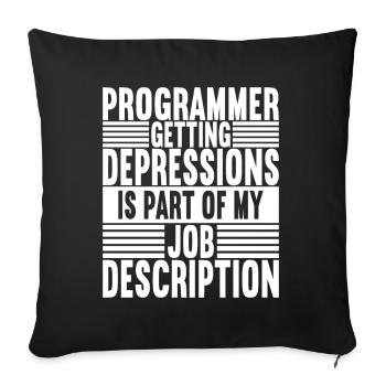 Programmeur Informaticien - Housse de coussin décorative 45 x 45 cm - noir - Devant