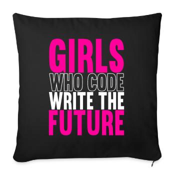 Programmer Computer Scientist - Sofa pillowcase 17,3'' x 17,3'' (45 x 45 cm) - black - Front