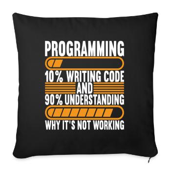 Programmer Computer Scientist - Sofa pillowcase 17,3'' x 17,3'' (45 x 45 cm) - black - Front