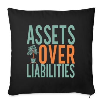 Actions Actionnaire Investisseur - Housse de coussin décorative 45 x 45 cm - noir - Devant