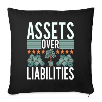 Shares Shareholder Investor - Sofa pillowcase 17,3'' x 17,3'' (45 x 45 cm) - black - Front