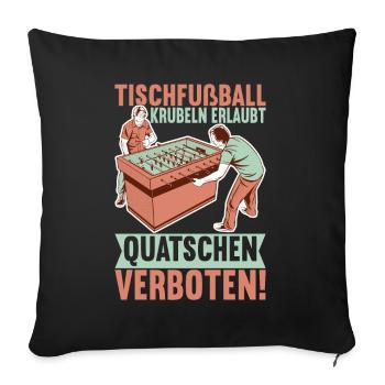 Tischfussball Tischkicker - Sofakissenbezug 45 x 45 cm - Schwarz - Vorne