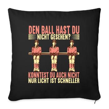 Tischfussball Tischkicker - Sofakissenbezug 45 x 45 cm - Schwarz - Vorne