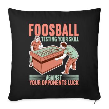 Foosball table football - Sofa pillowcase 17,3'' x 17,3'' (45 x 45 cm) - black - Front