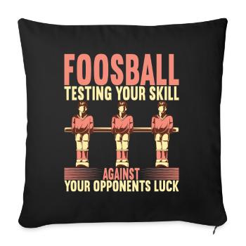 Foosball table football - Sofa pillowcase 17,3'' x 17,3'' (45 x 45 cm) - black - Front