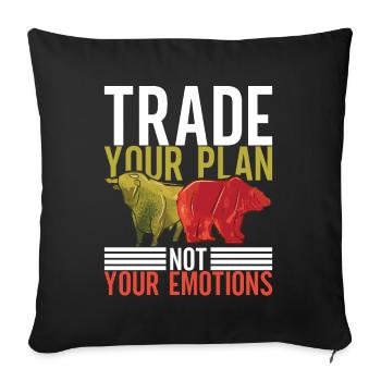Shares Shareholder Investor - Sofa pillowcase 17,3'' x 17,3'' (45 x 45 cm) - black - Front