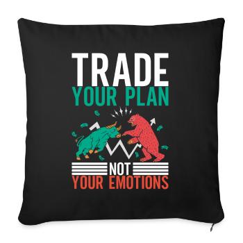 Shares Shareholder Investor - Sofa pillowcase 17,3'' x 17,3'' (45 x 45 cm) - black - Front
