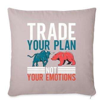 Shares Shareholder Investor - Sofa pillowcase 17,3'' x 17,3'' (45 x 45 cm) - light taupe - Front