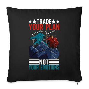 Shares Shareholder Investor - Sofa pillowcase 17,3'' x 17,3'' (45 x 45 cm) - black - Front