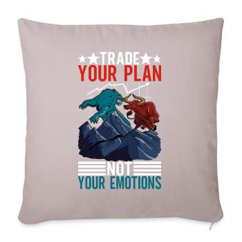 Actions Actionnaire Investisseur - Housse de coussin décorative 45 x 45 cm - taupe clair - Devant