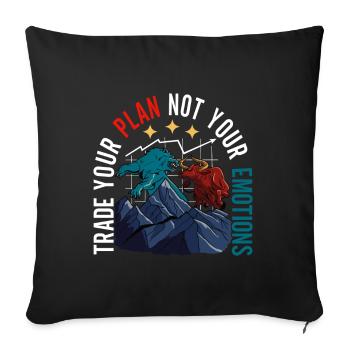 Shares Shareholder Investor - Sofa pillowcase 17,3'' x 17,3'' (45 x 45 cm) - black - Front