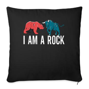 Shares Shareholder Investor - Sofa pillowcase 17,3'' x 17,3'' (45 x 45 cm) - black - Front